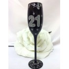 21st Birthday or Anniversary Wine Glass Flute